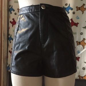Pleather h&m shorts